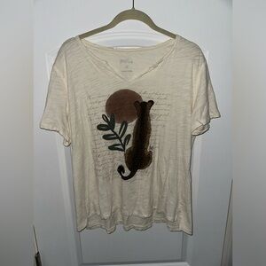 Grace & Lace EUC Natural Cheetah Notched Neck, size medium